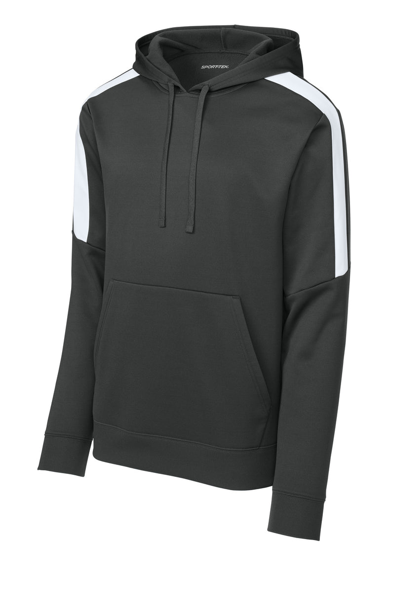 Sport-Tek Sport-Wick Fleece United Pullover Hoodie - Iron Grey/ White