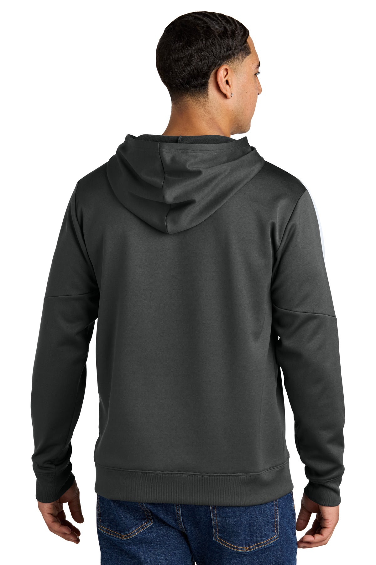Sport-Tek Sport-Wick Fleece United Pullover Hoodie - Iron Grey/ White