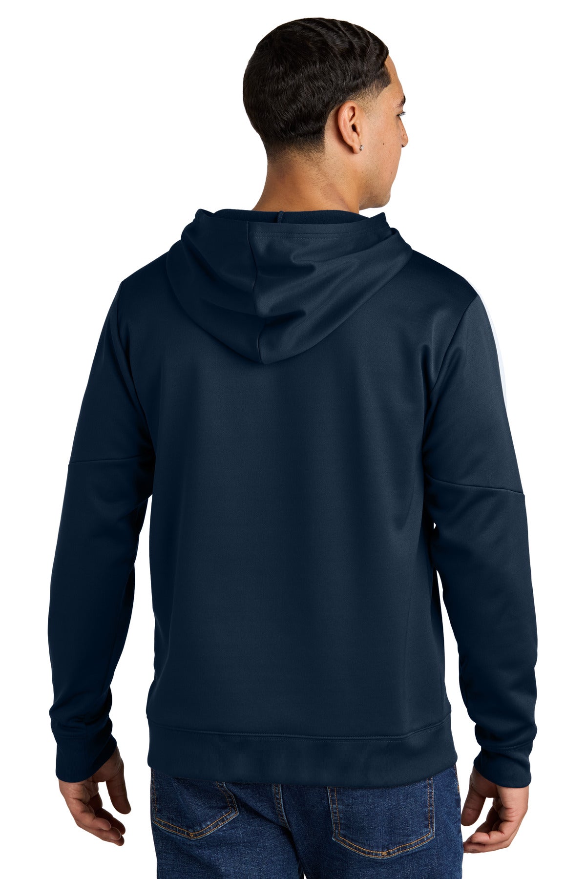 Sport-Tek Sport-Wick Fleece United Pullover Hoodie - Navy/ White