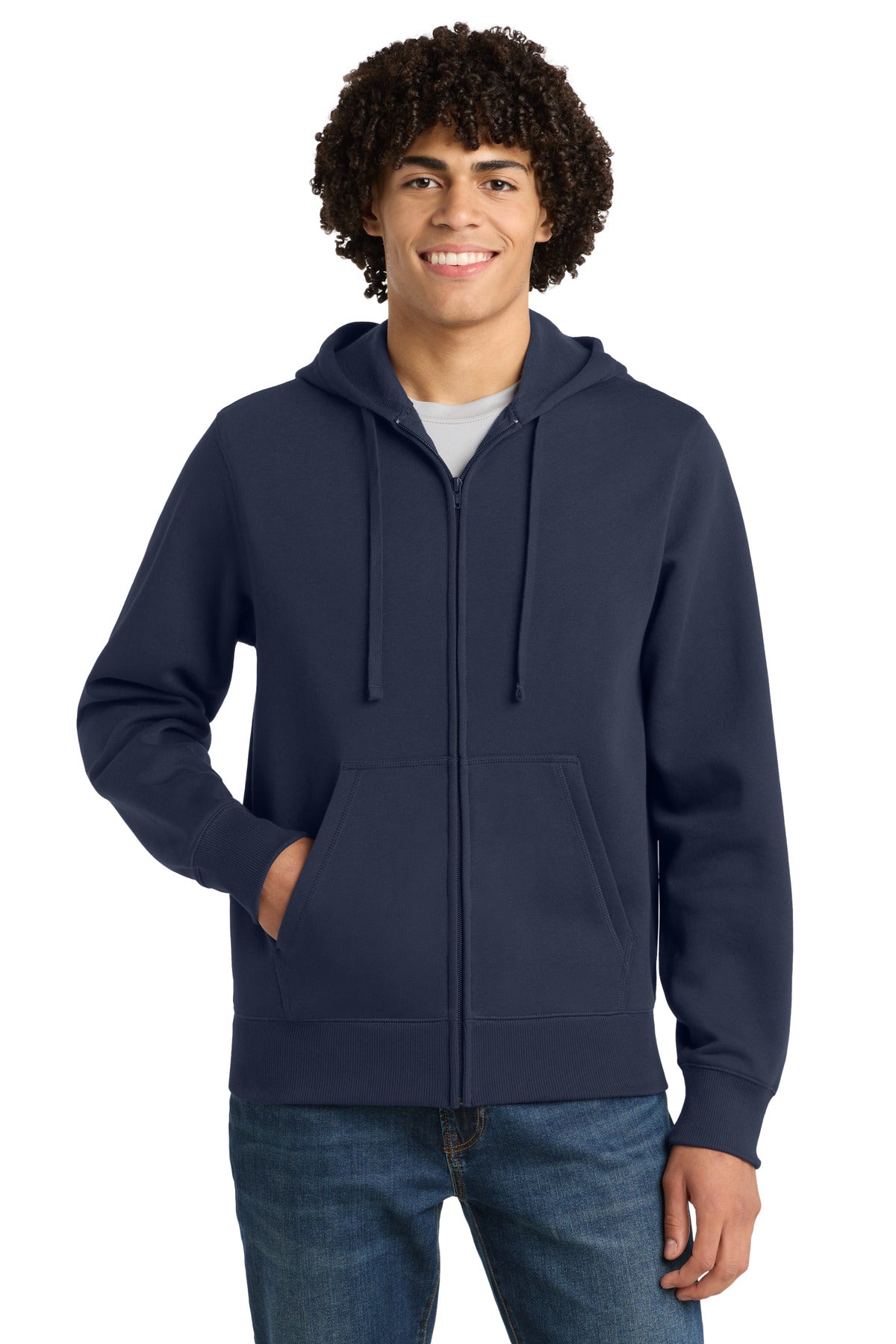 Sport-Tek Full-Zip Hooded Sweatshirt - True Navy