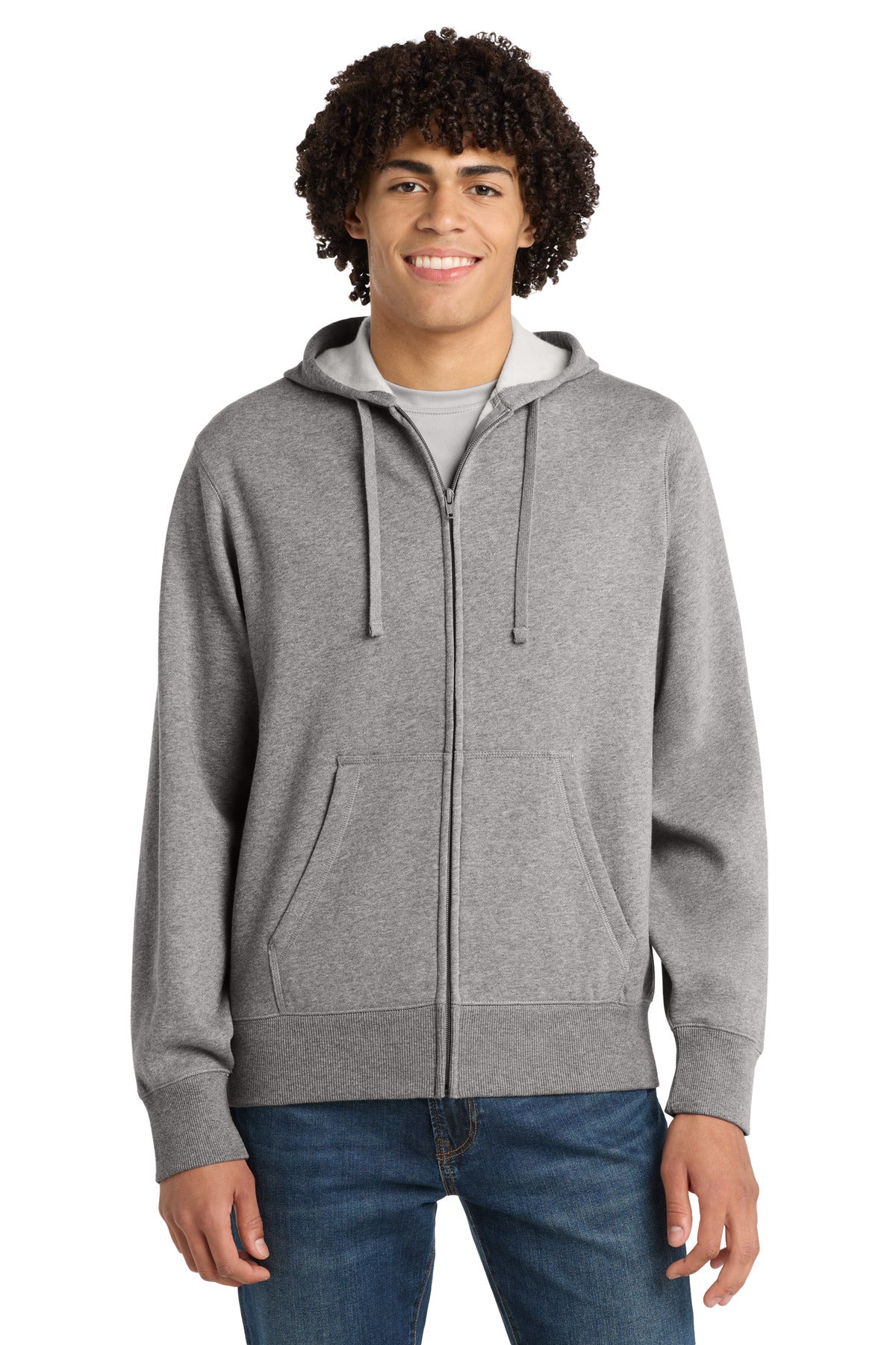 Sport-Tek Full-Zip Hooded Sweatshirt - Vintage Heather