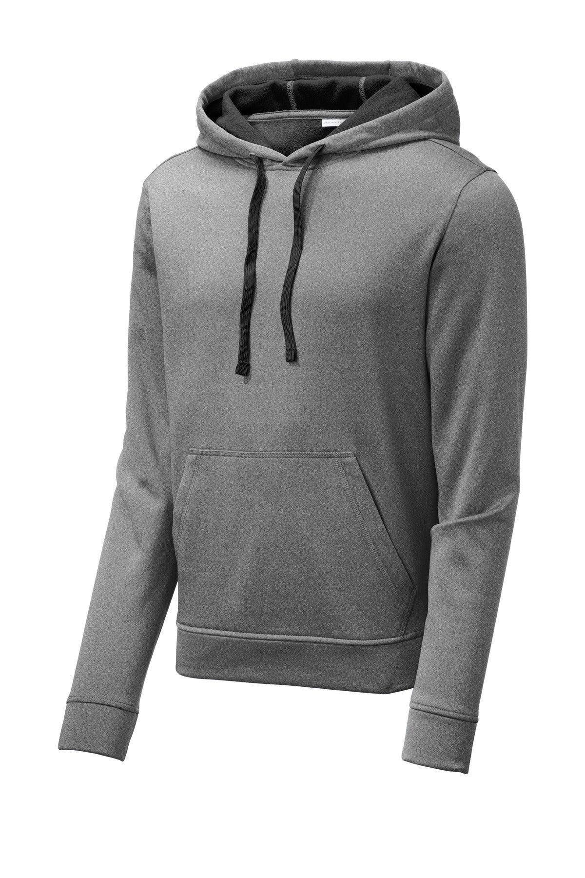 Sport-Tek  PosiCharge  Sport-Wick  Heather Fleece Hooded Pullover - Black Heather