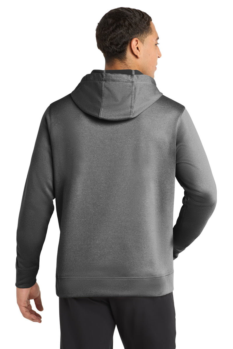 Sport-Tek  PosiCharge  Sport-Wick  Heather Fleece Hooded Pullover - Black Heather