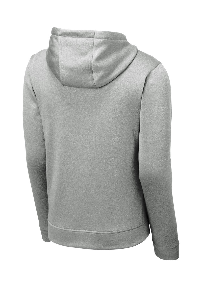 Sport-Tek  PosiCharge  Sport-Wick  Heather Fleece Hooded Pullover - Dark Silver Heather