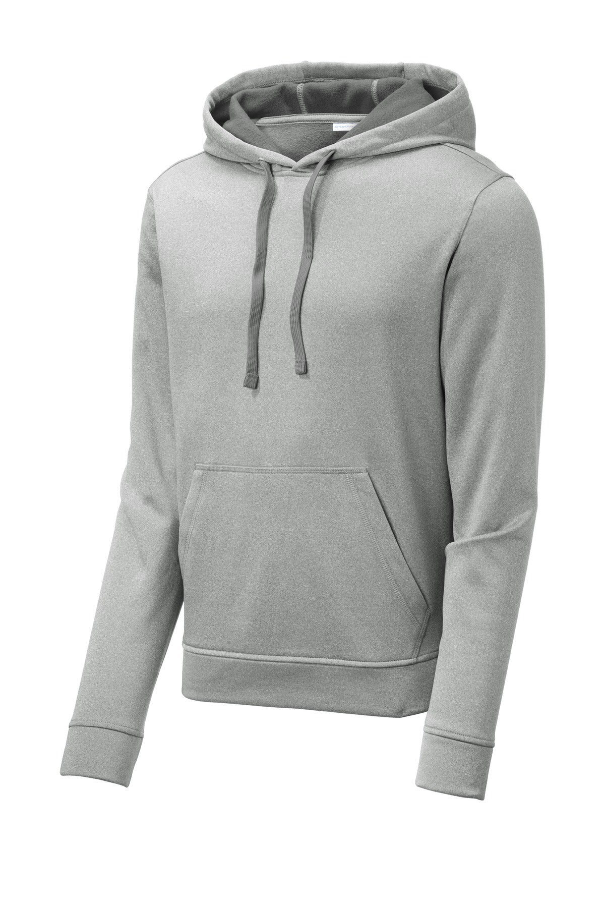 Sport-Tek  PosiCharge  Sport-Wick  Heather Fleece Hooded Pullover - Dark Silver Heather