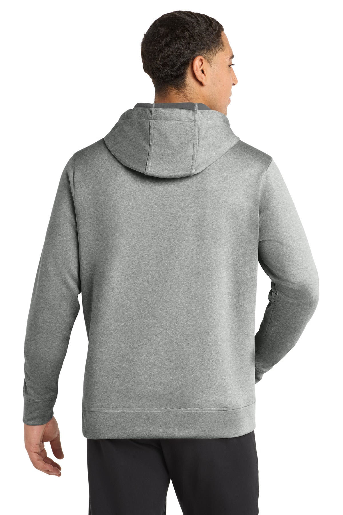Sport-Tek  PosiCharge  Sport-Wick  Heather Fleece Hooded Pullover - Dark Silver Heather