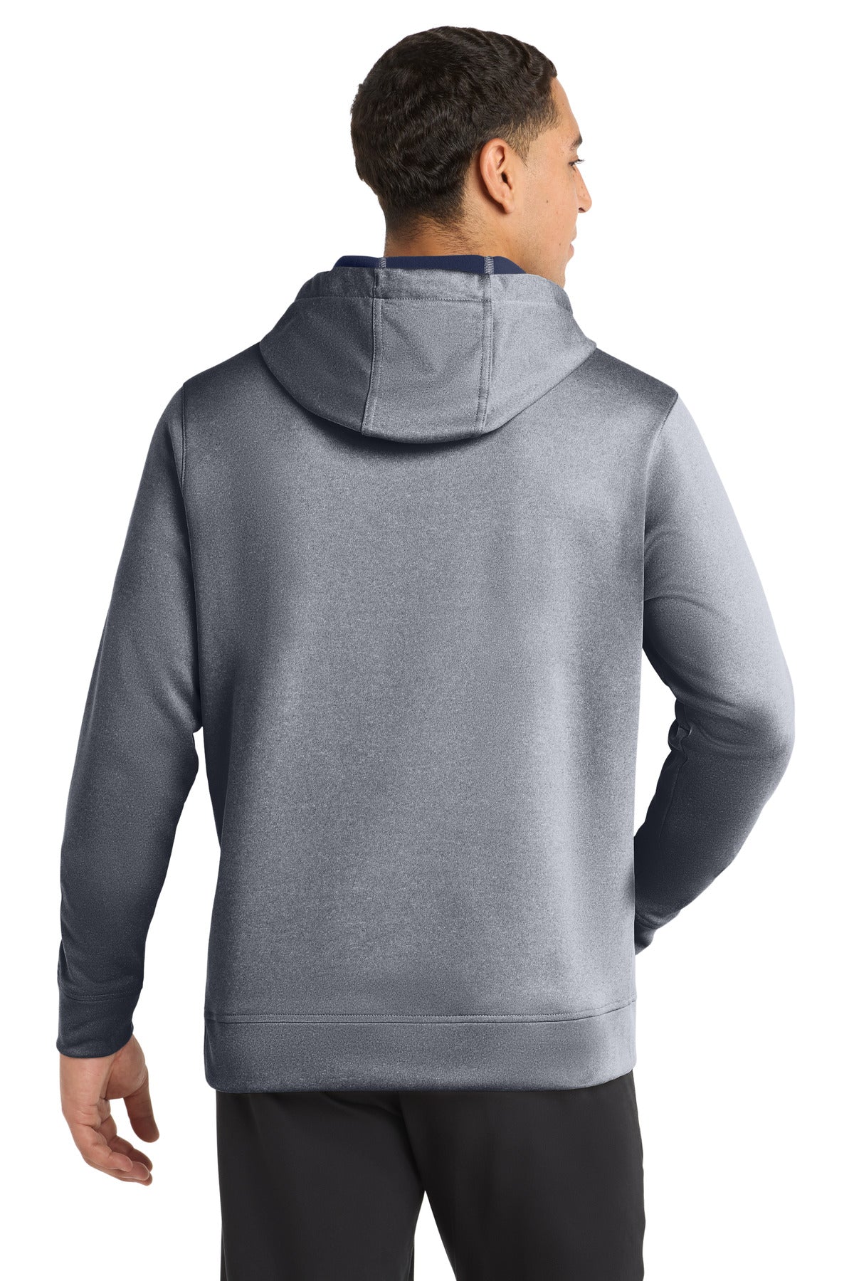 Sport-Tek  PosiCharge  Sport-Wick  Heather Fleece Hooded Pullover - True Navy Heather