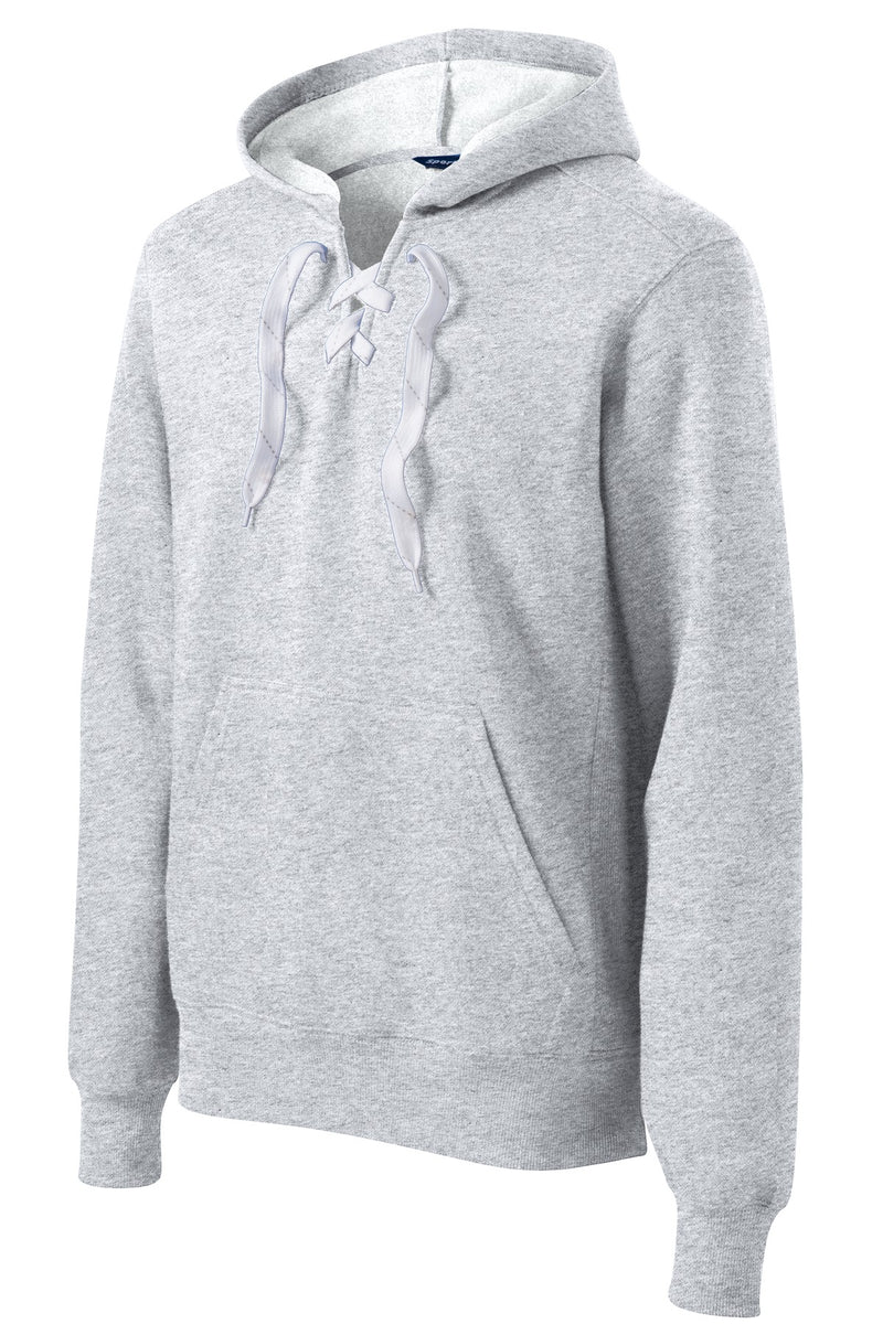 Sport-Tek Lace Up Pullover Hooded Sweatshirt - Athletic Heather
