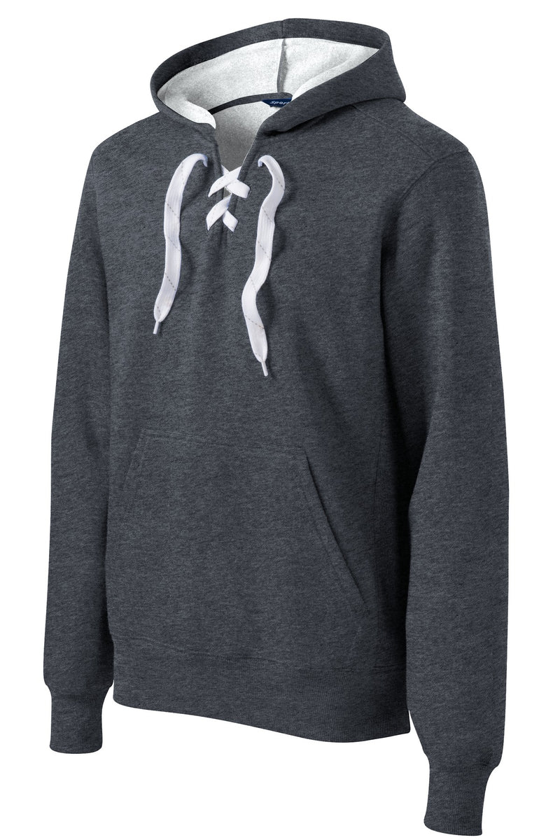 Sport-Tek Lace Up Pullover Hooded Sweatshirt - Graphite Heather