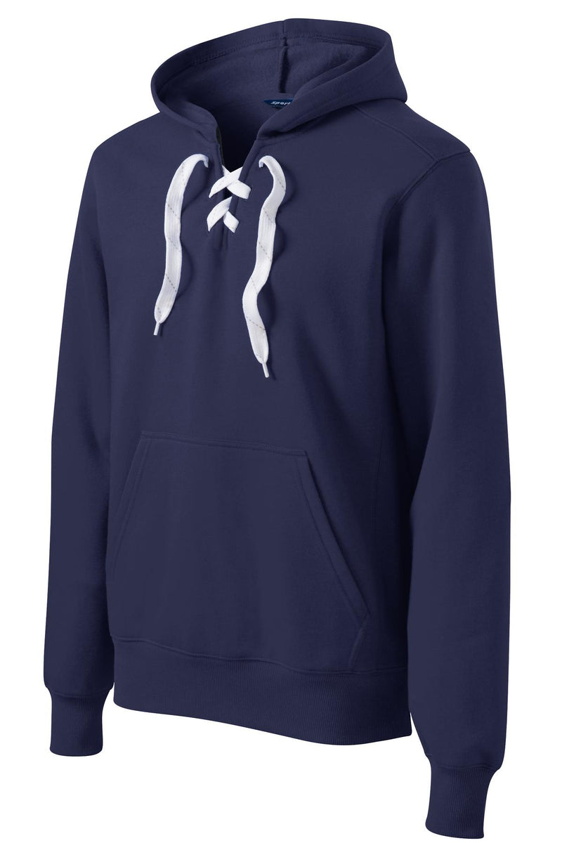 Sport-Tek Lace Up Pullover Hooded Sweatshirt - True Navy