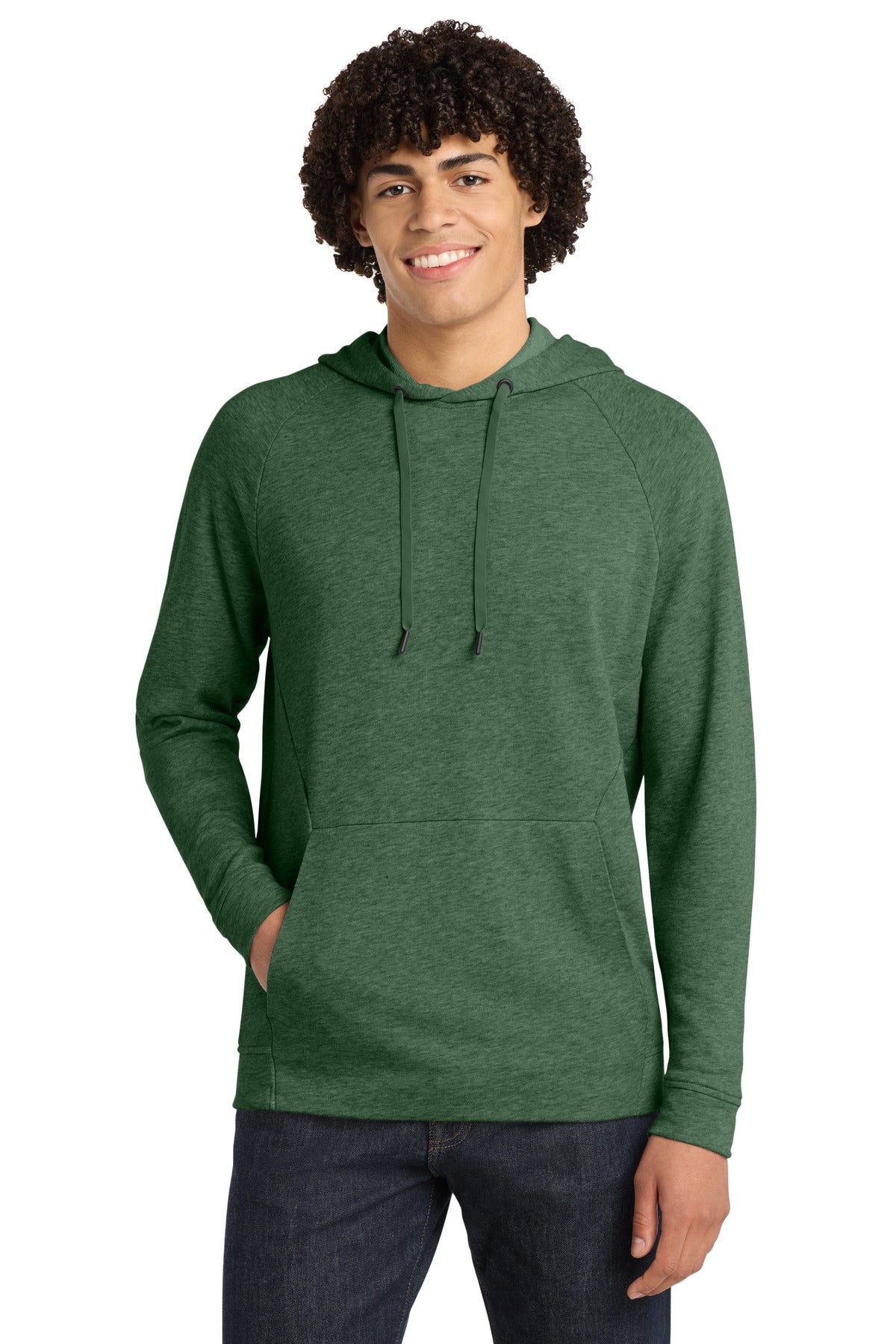 Sport-Tek  Lightweight French Terry Pullover Hoodie - Forest Green Heather