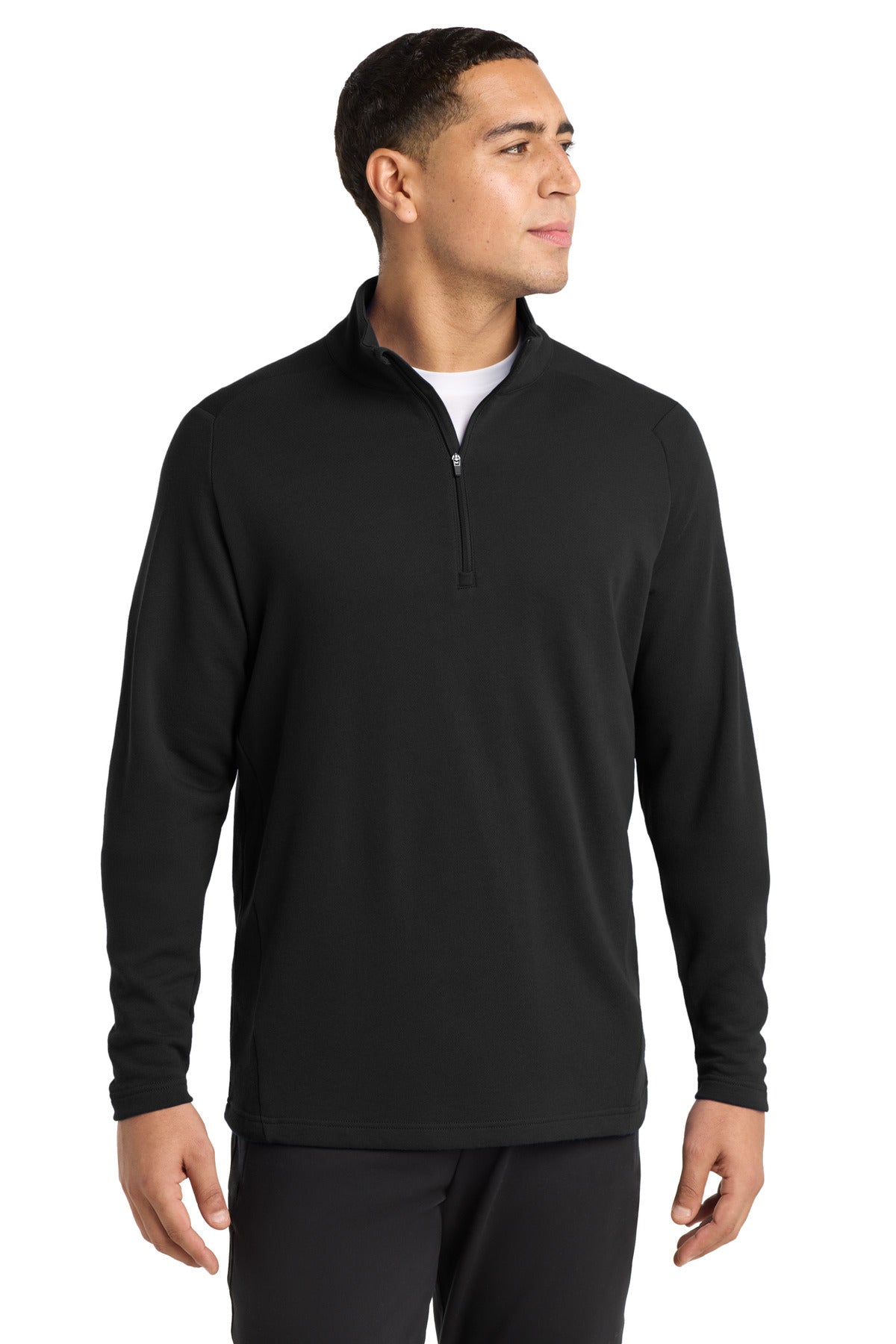 Sport-Tek  Lightweight French Terry 1/4-Zip Pullover - Black