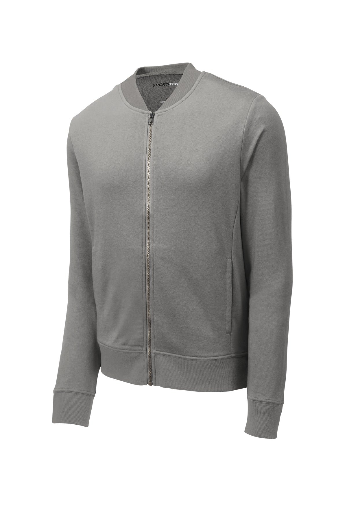 Sport-Tek  Lightweight French Terry Bomber - Grey Concrete