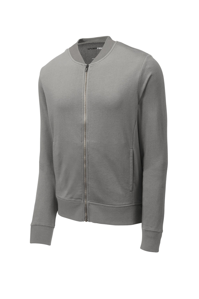 Sport-Tek  Lightweight French Terry Bomber - Grey Concrete
