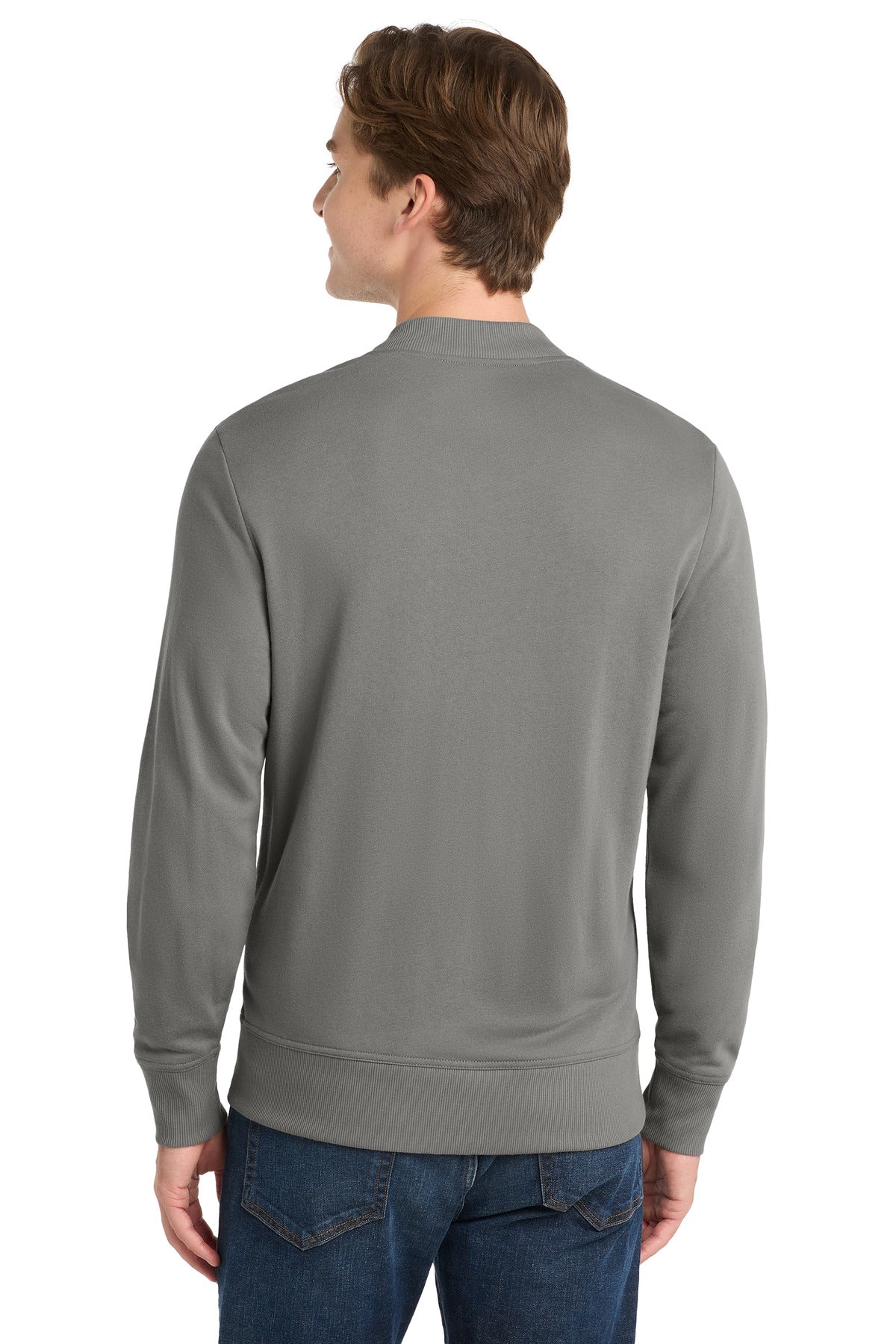 Sport-Tek  Lightweight French Terry Bomber - Grey Concrete