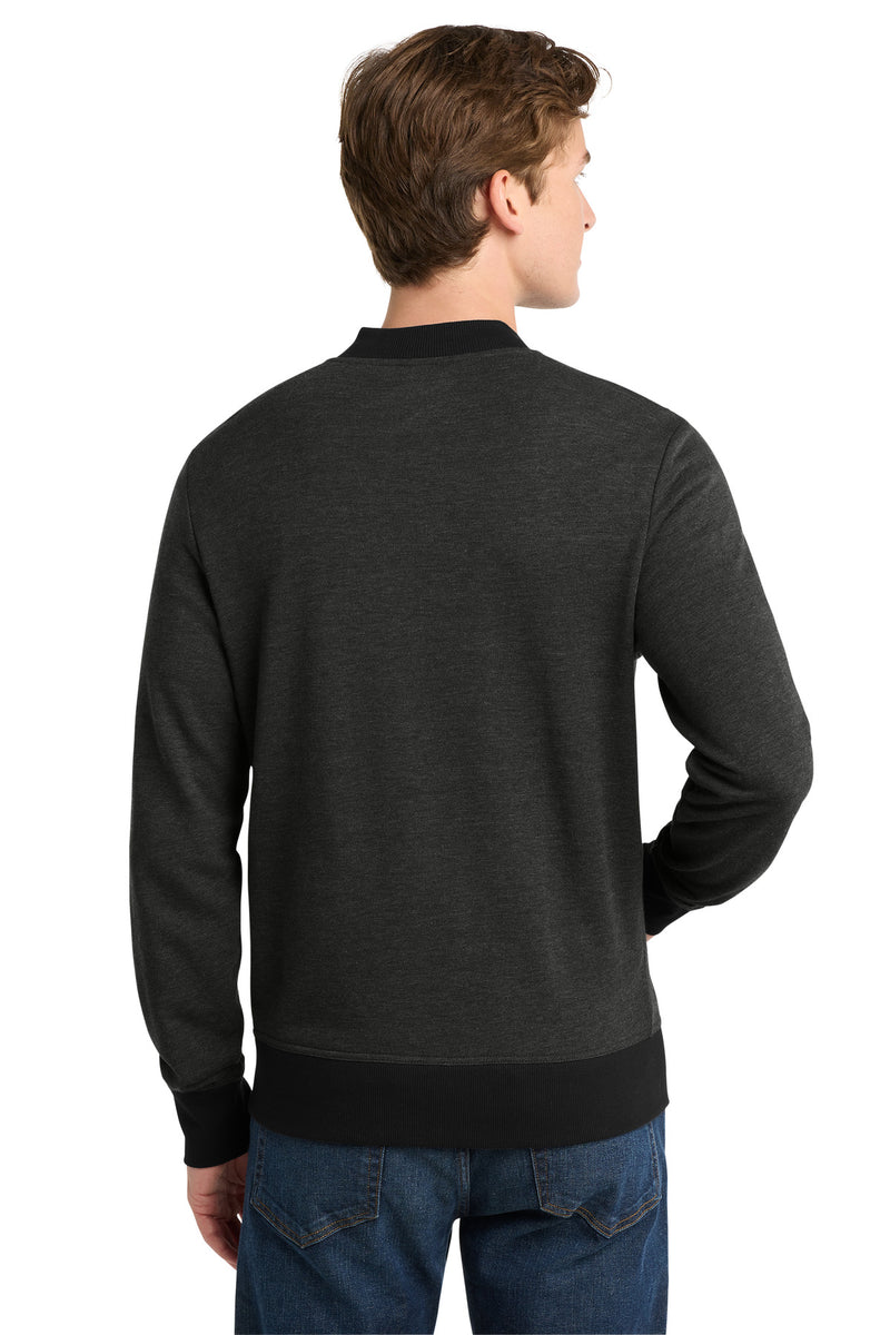 Sport-Tek  Lightweight French Terry Bomber - Heather Black