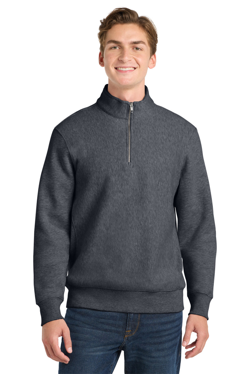 Sport-Tek Super Heavyweight 1/4-Zip Pullover Sweatshirt - Graphite Heather