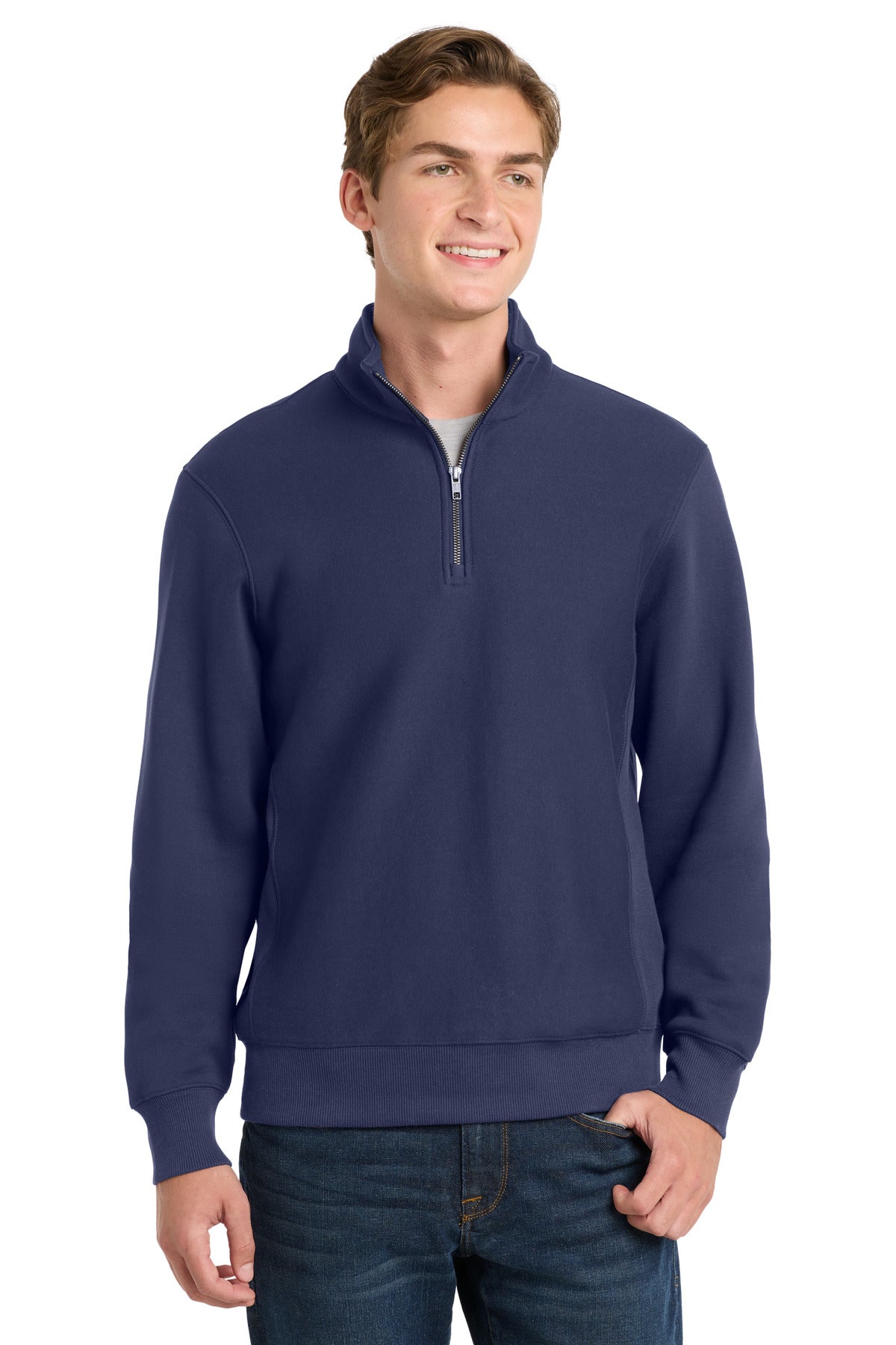 Sport-Tek Super Heavyweight 1/4-Zip Pullover Sweatshirt - True Navy
