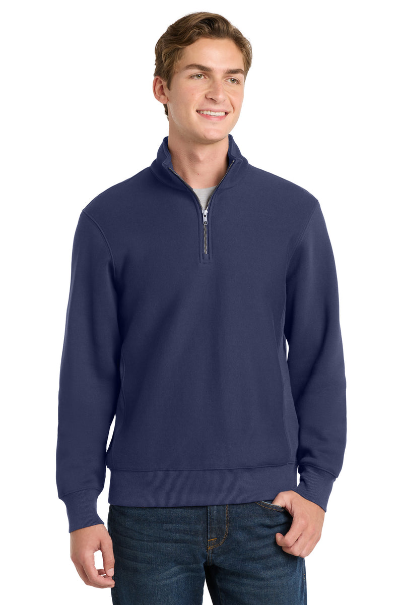 Sport-Tek Super Heavyweight 1/4-Zip Pullover Sweatshirt - True Navy