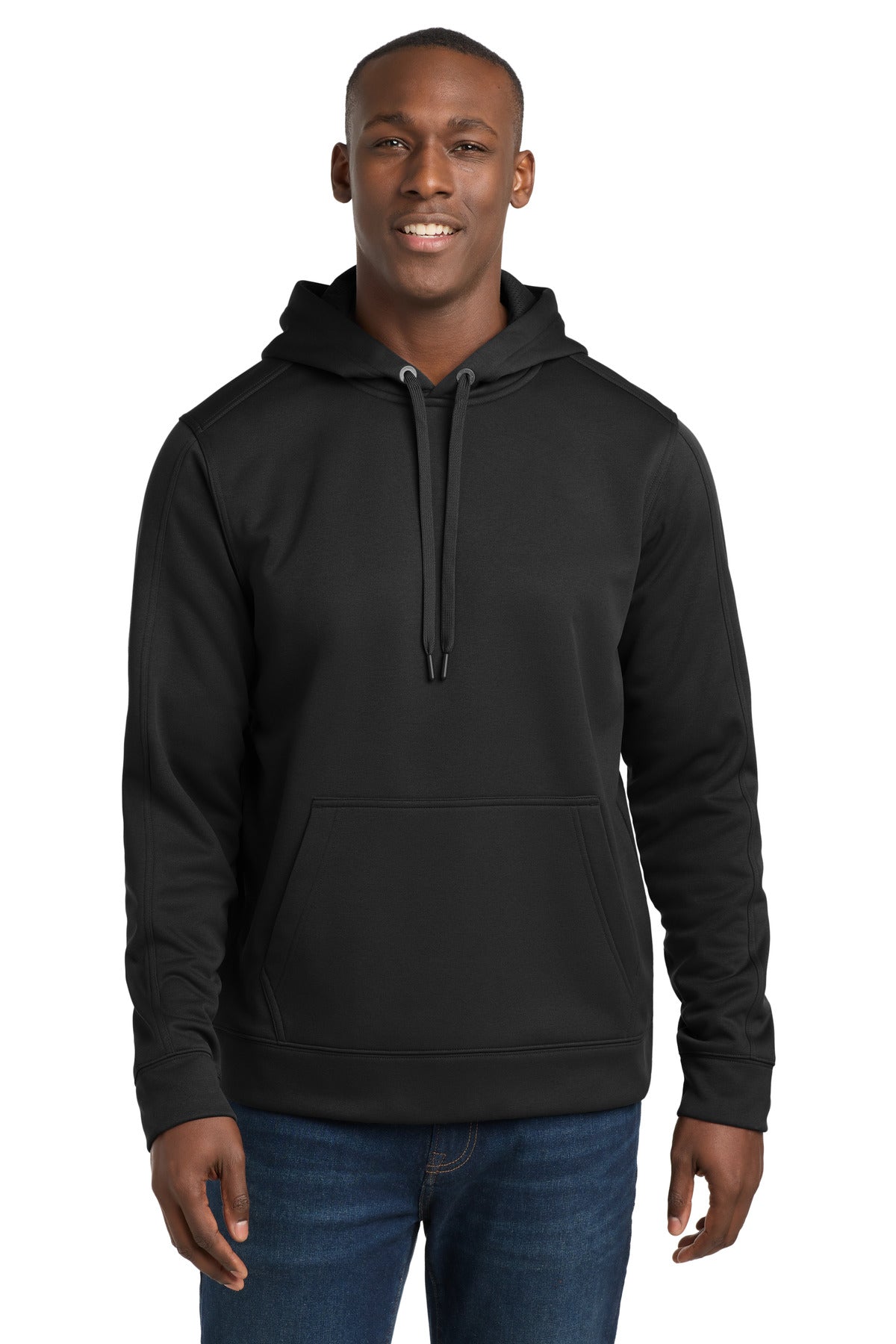 Sport-Tek Repel Fleece Hooded Pullover - Black