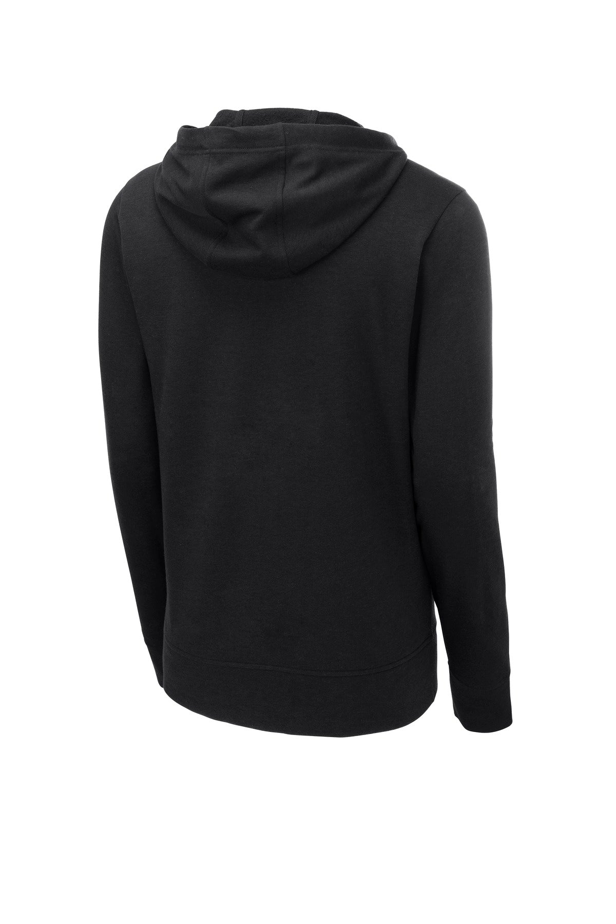 Sport-Tek  PosiCharge  Tri-Blend Wicking Fleece Full-Zip Hooded Jacket - Black Triad Solid