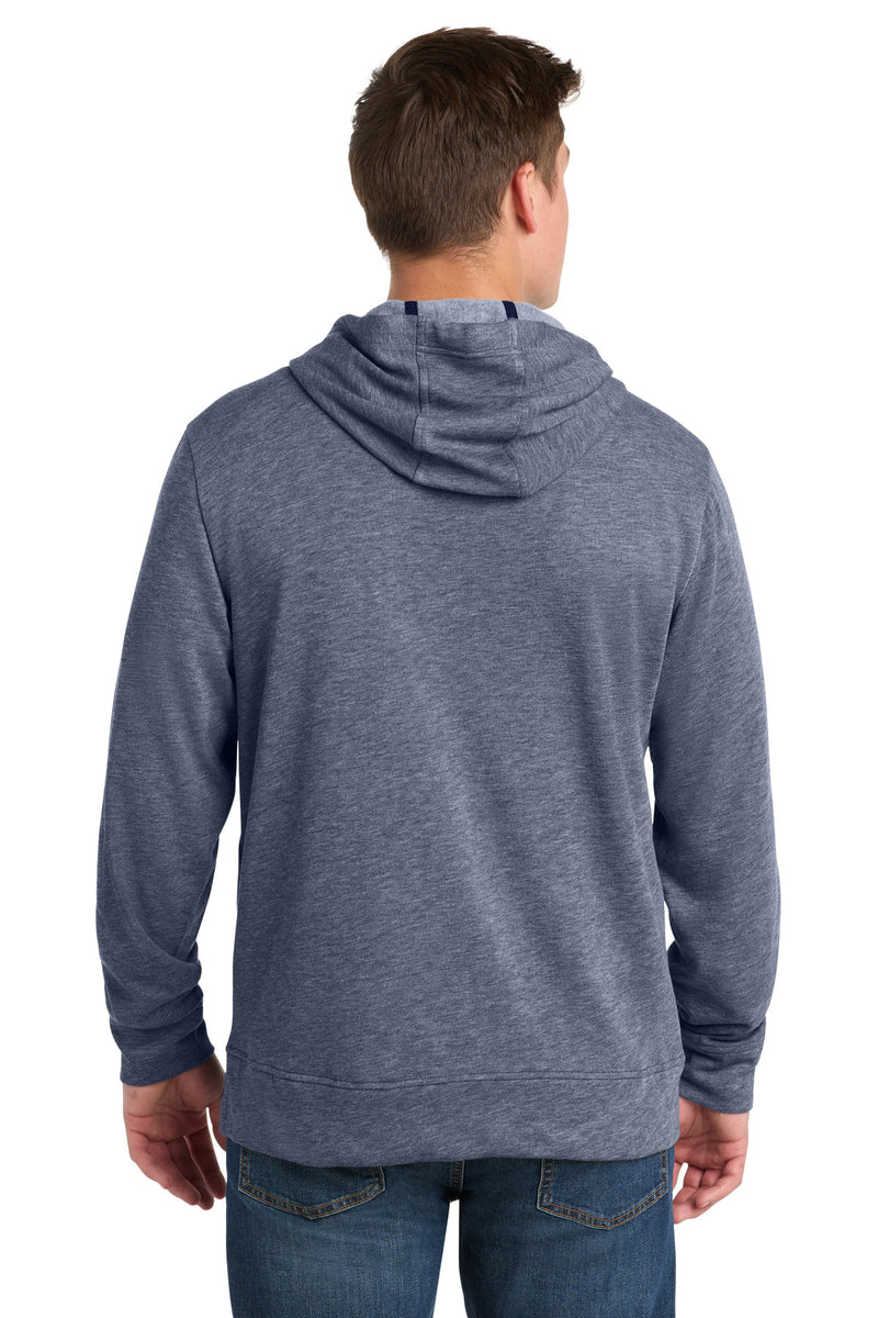 Sport-Tek  PosiCharge  Tri-Blend Wicking Fleece Full-Zip Hooded Jacket - True Navy Heather