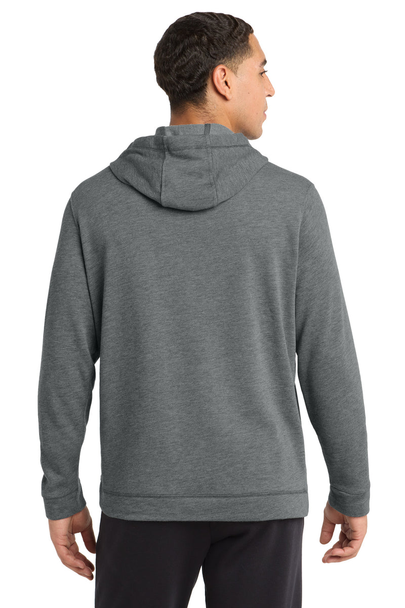 Sport-Tek  PosiCharge  Tri-Blend Wicking Fleece Hooded Pullover - Dark Grey Heather