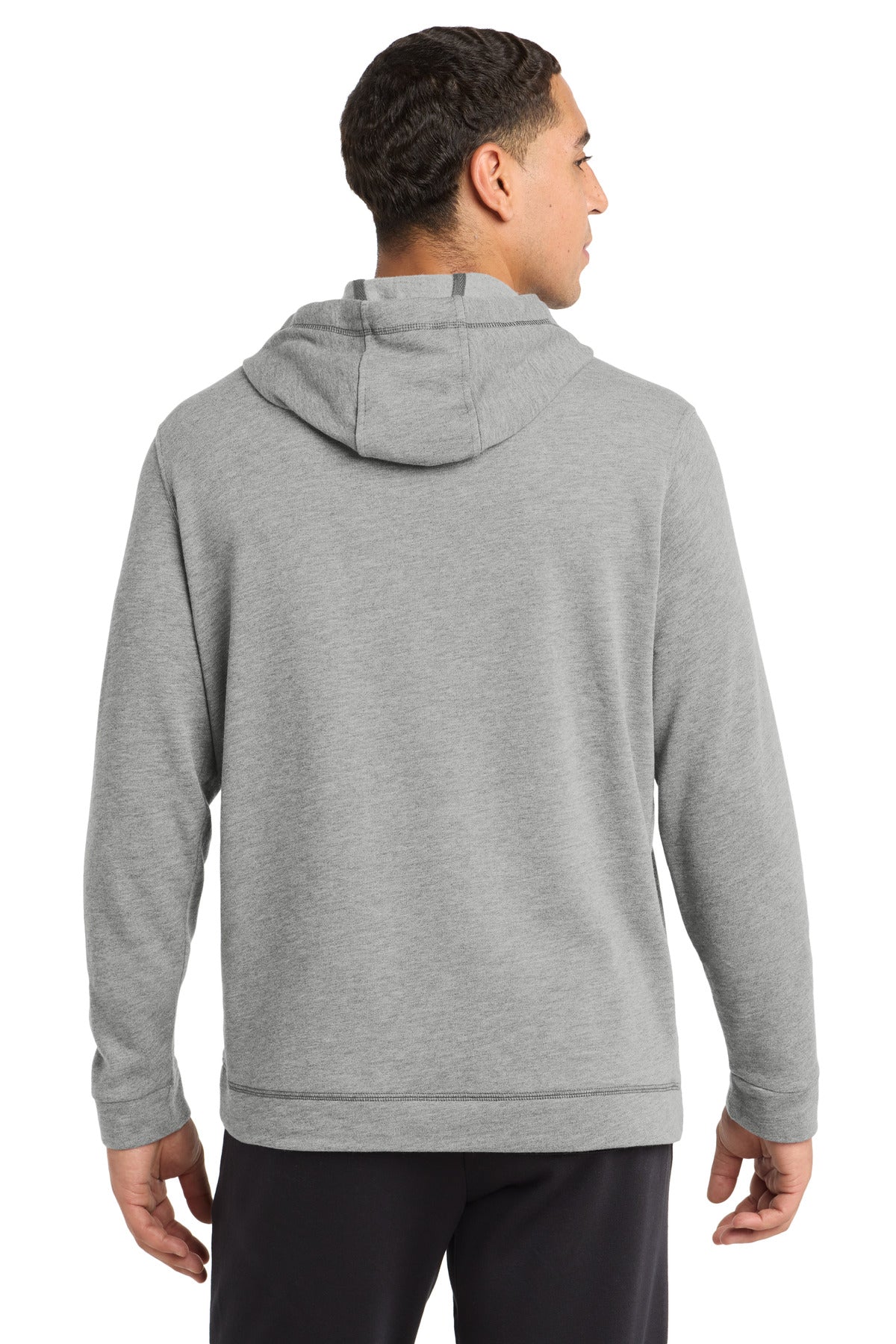 Sport-Tek  PosiCharge  Tri-Blend Wicking Fleece Hooded Pullover - Light Grey Heather