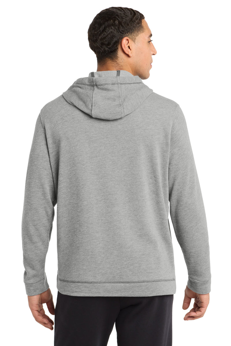 Sport-Tek  PosiCharge  Tri-Blend Wicking Fleece Hooded Pullover - Light Grey Heather