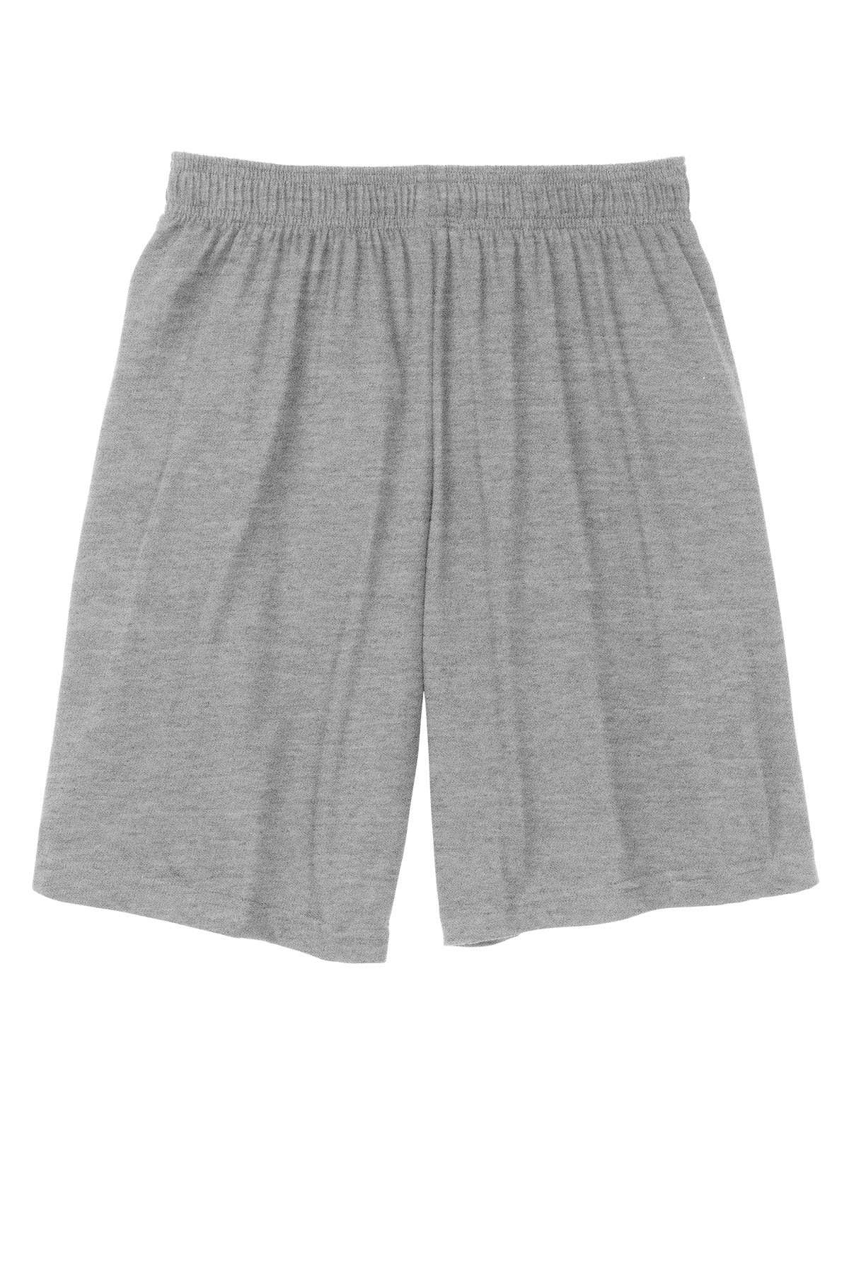 Sport-Tek Jersey Knit Short with Pockets - Heather Grey