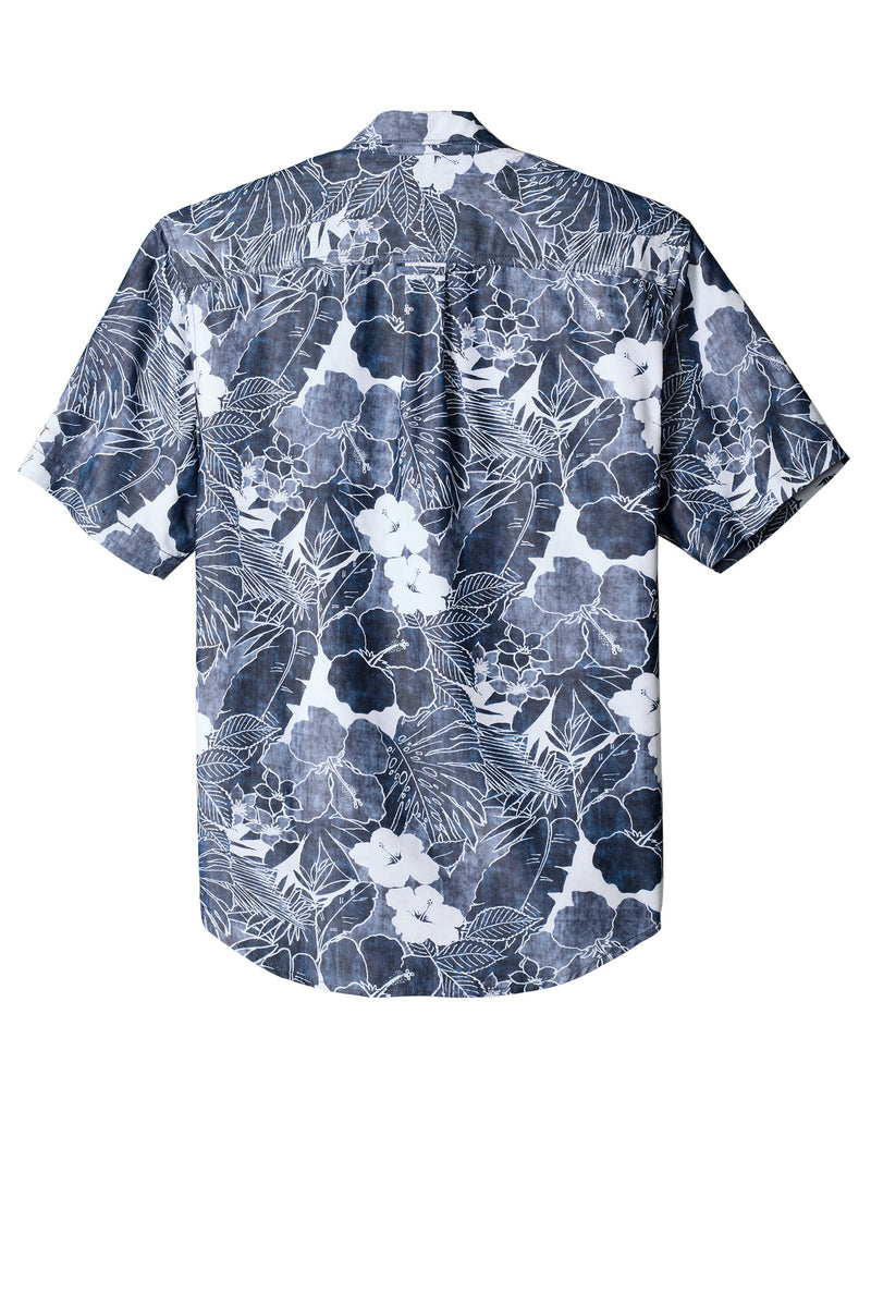 Tommy Bahama Coconut Point Playa Flora Short Sleeve Shirt - Blue Note