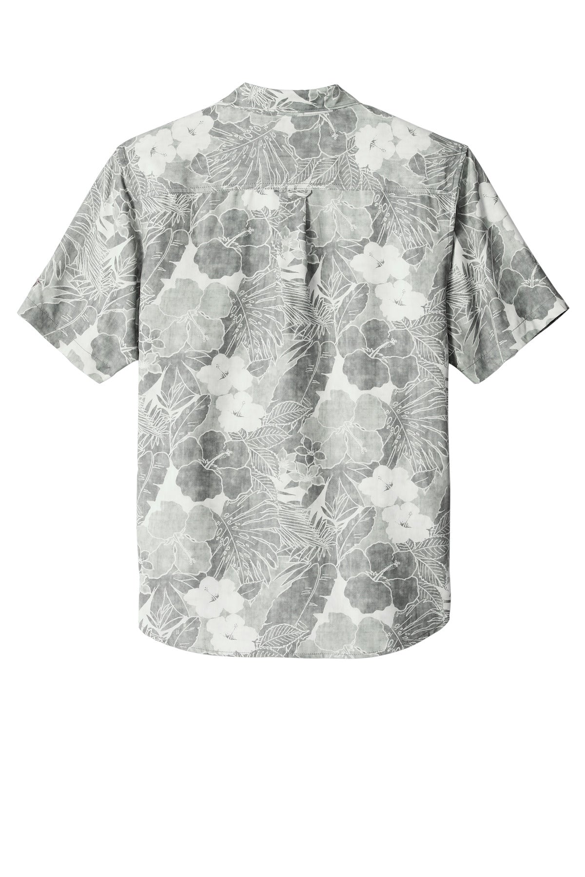 Tommy Bahama Coconut Point Playa Flora Short Sleeve Shirt - Light Grey