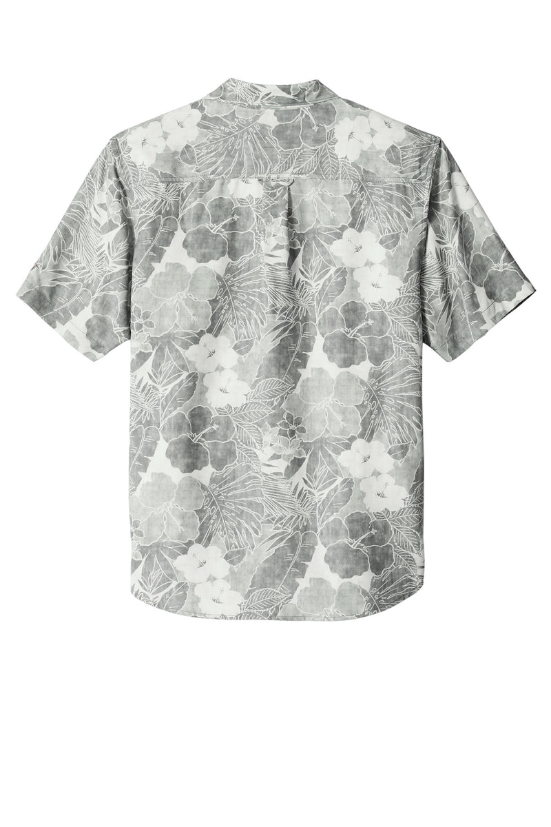 Tommy Bahama Coconut Point Playa Flora Short Sleeve Shirt - Light Grey