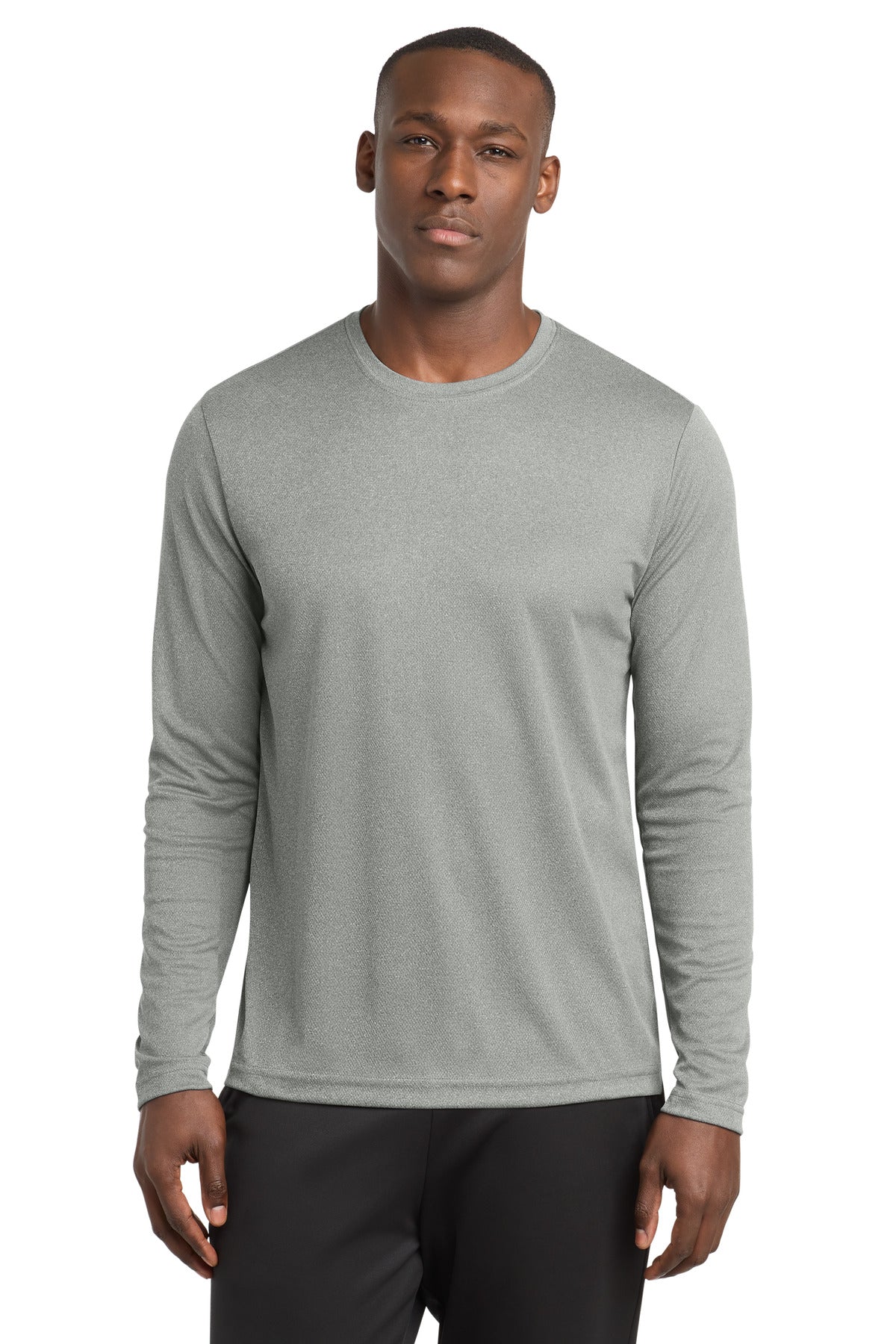 Sport-Tek PosiCharge RacerMesh Long Sleeve Tee - Grey Heather