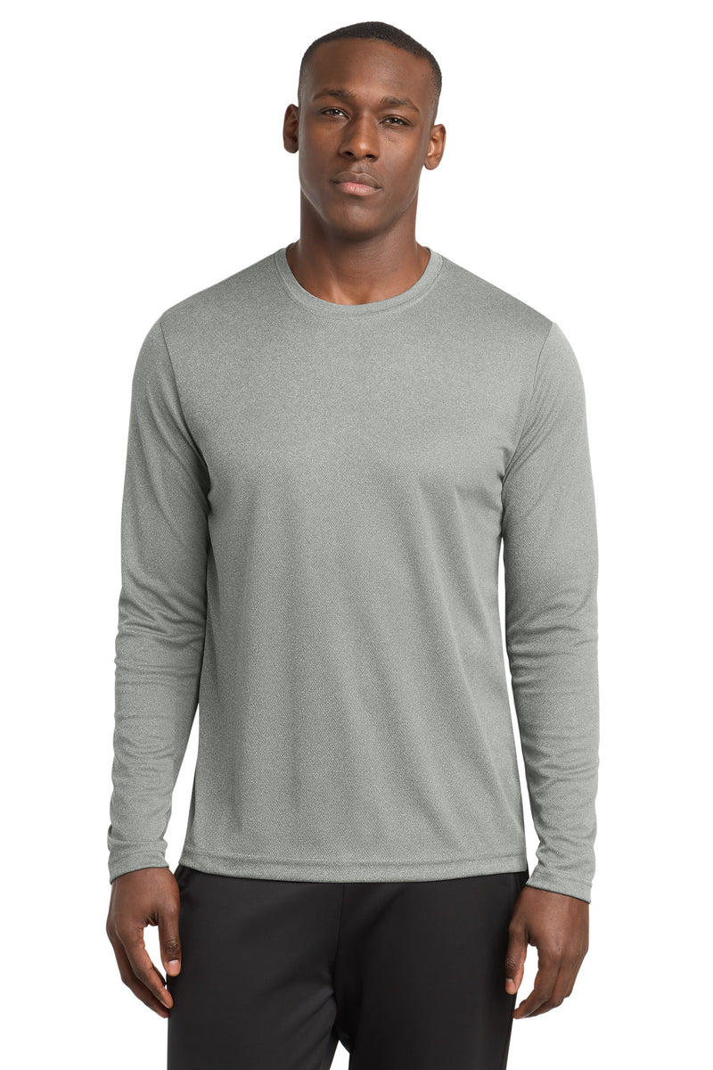 Sport-Tek PosiCharge RacerMesh Long Sleeve Tee - Grey Heather