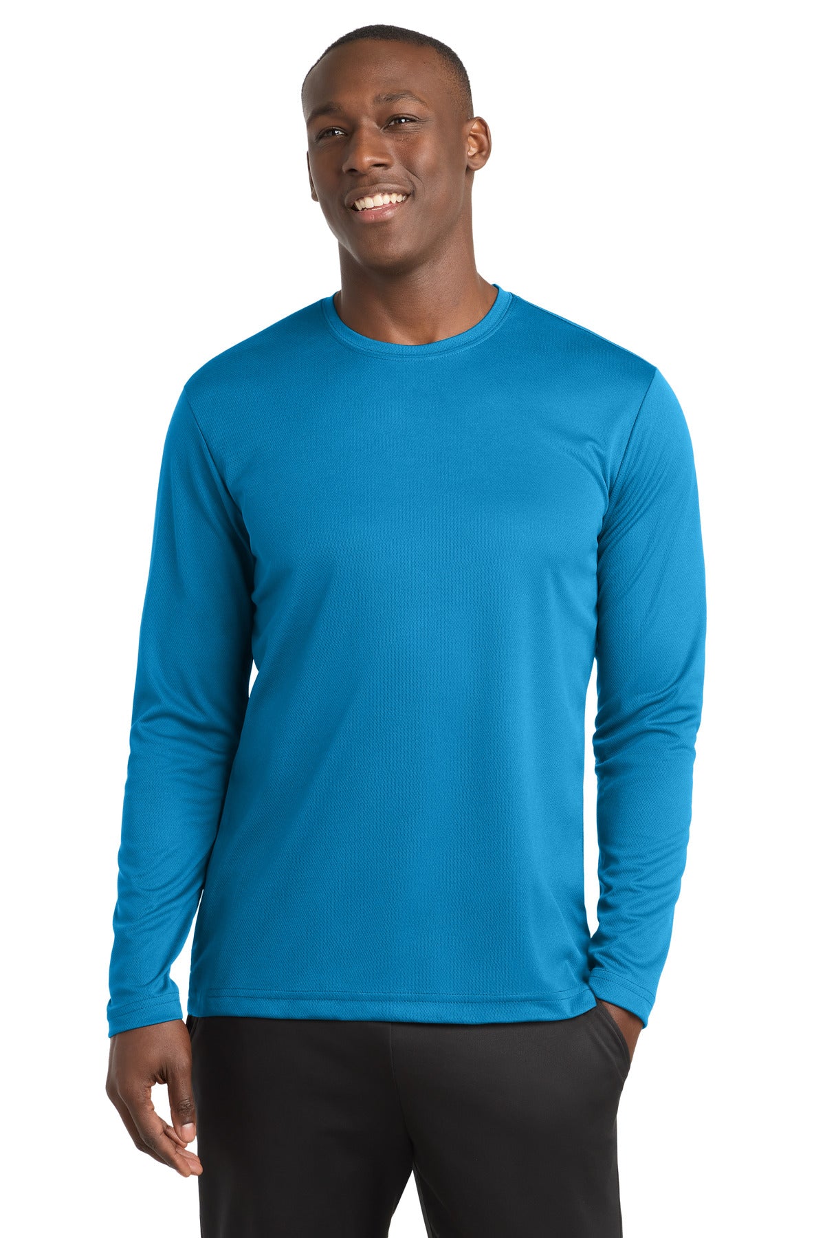 Sport-Tek PosiCharge RacerMesh Long Sleeve Tee - Pond Blue