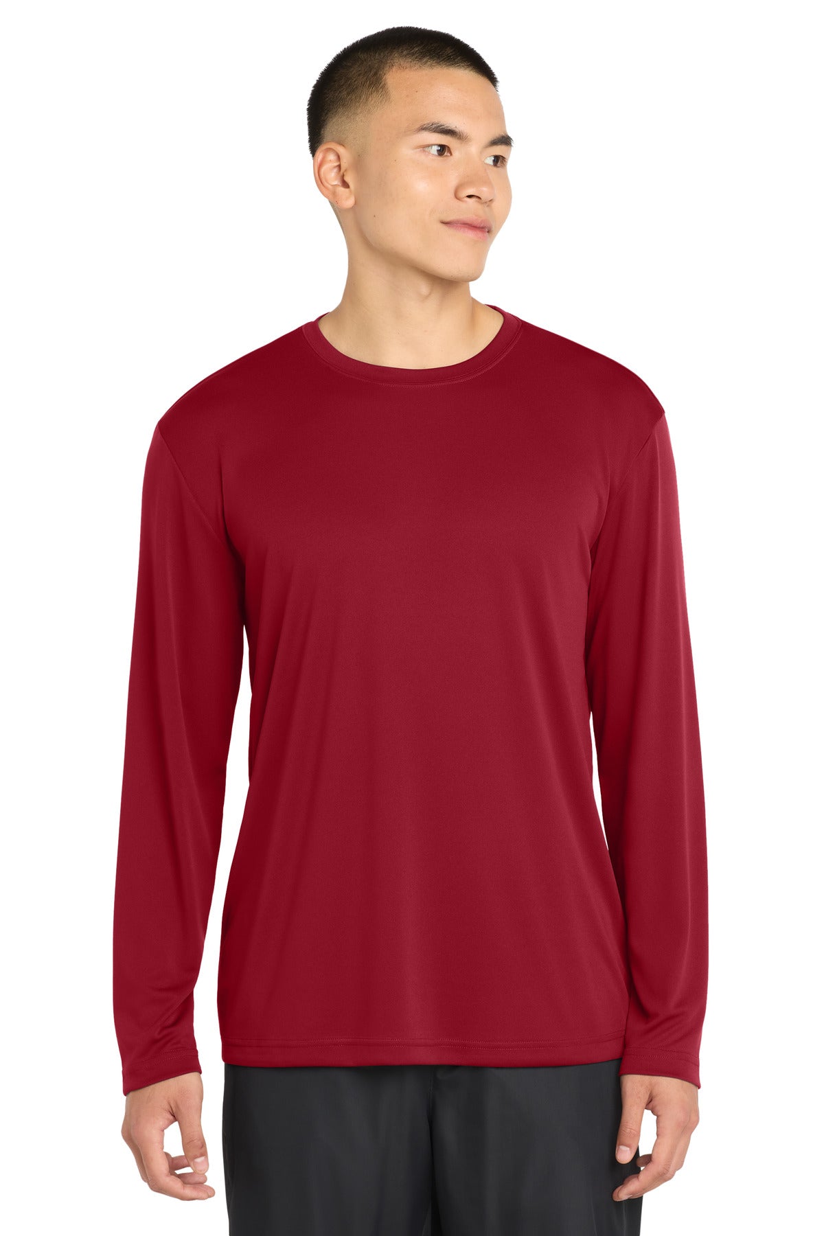 Sport-Tek Long Sleeve PosiCharge Competitor Tee - Deep Red
