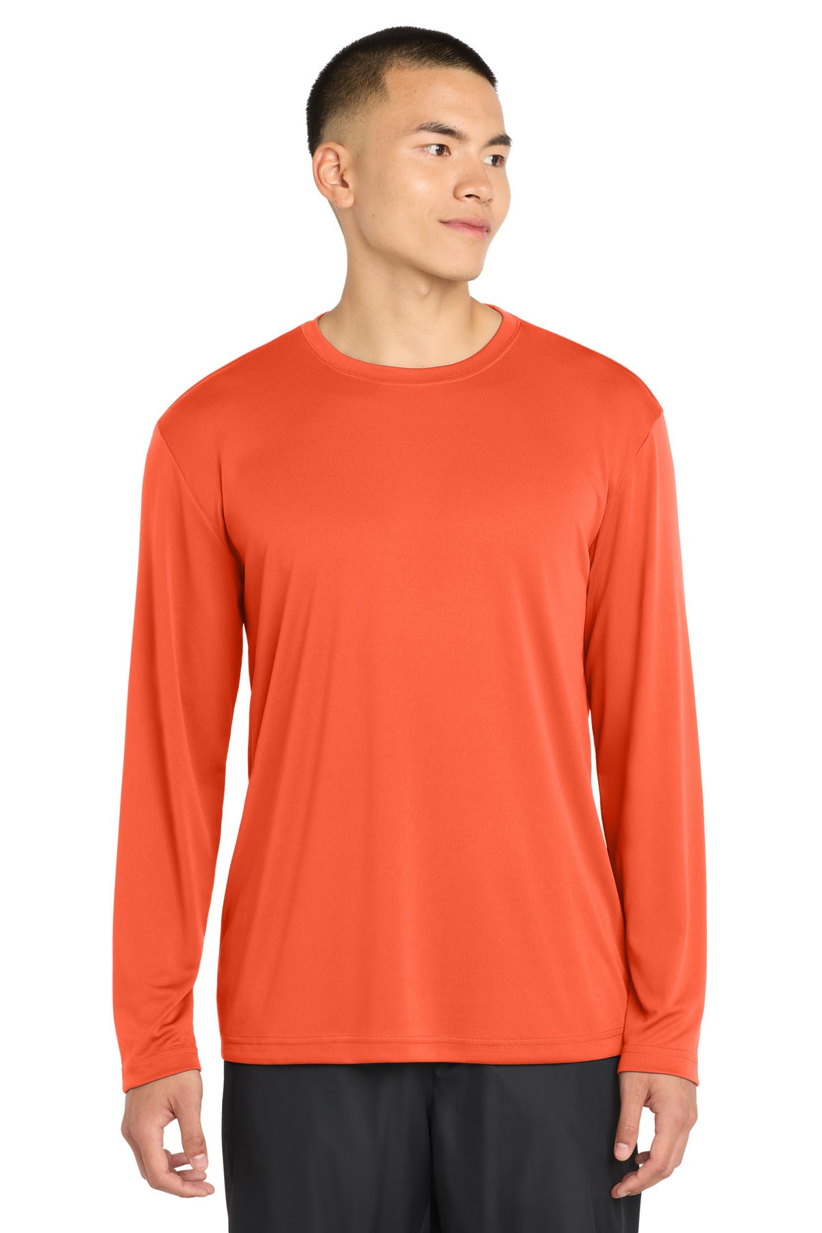 Sport-Tek Long Sleeve PosiCharge Competitor Tee - Neon Orange