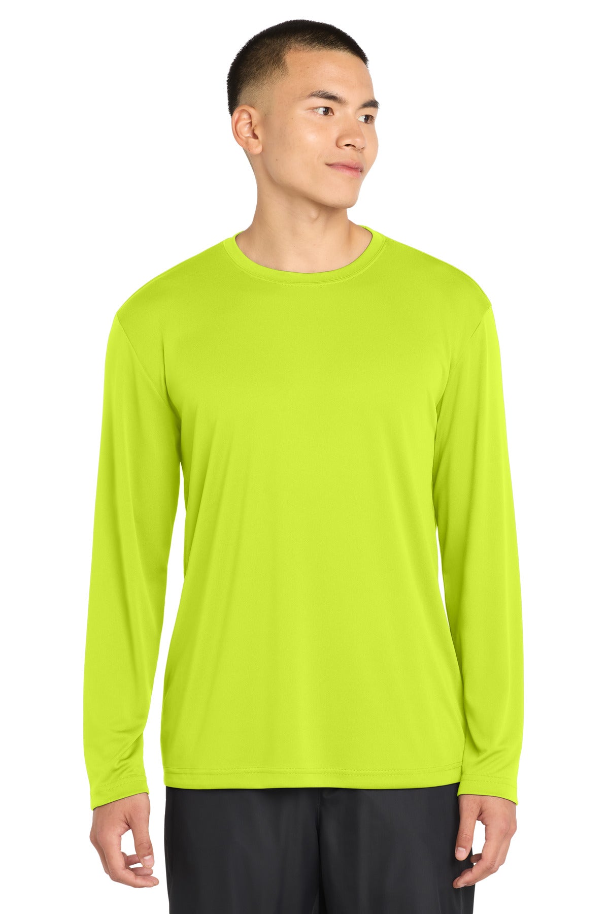 Sport-Tek Long Sleeve PosiCharge Competitor Tee - Neon Yellow