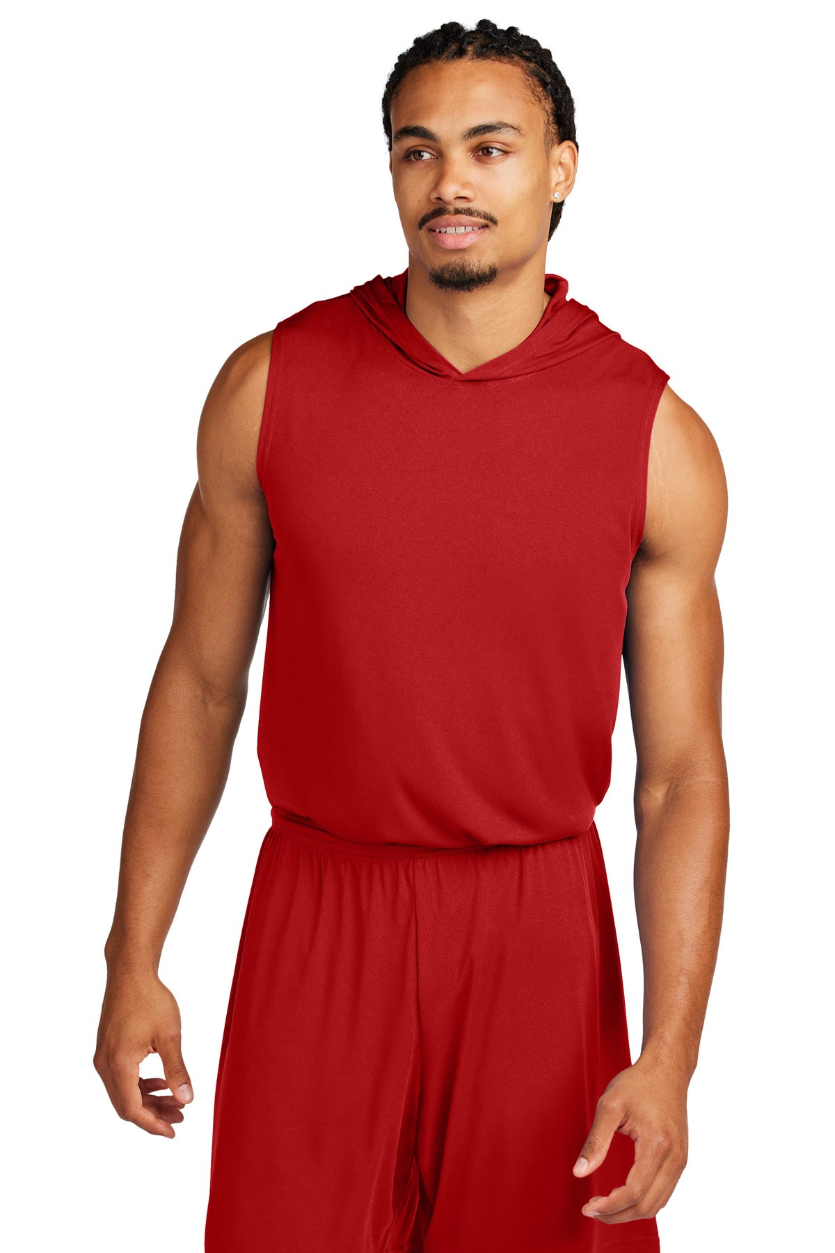 Sport-Tek Competitor Sleeveless Hoodie - Deep Red
