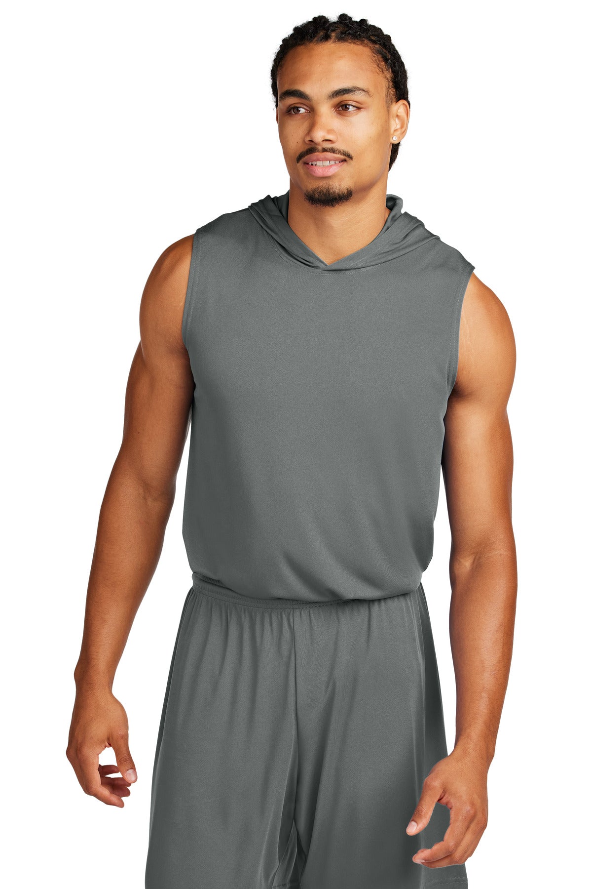 Sport-Tek Competitor Sleeveless Hoodie - Iron Grey