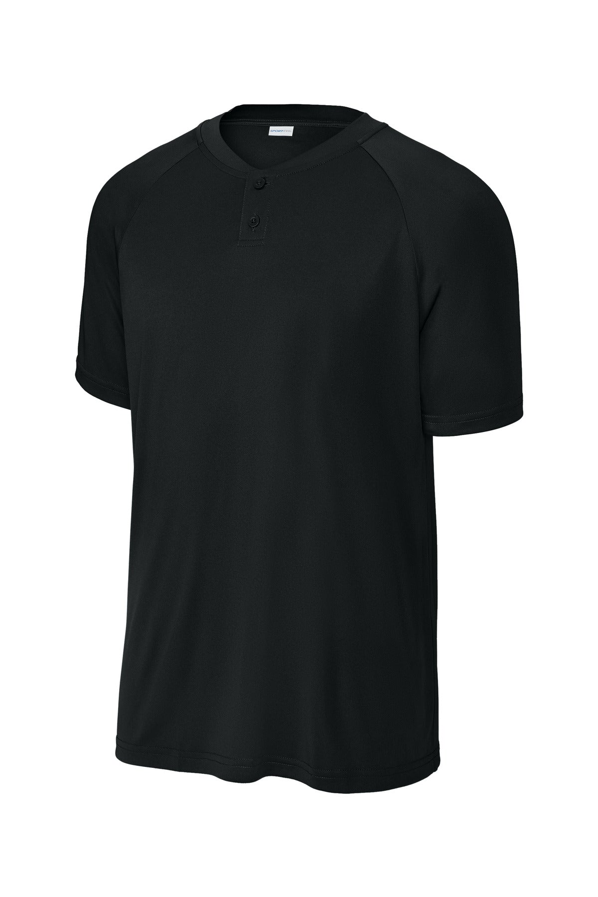 Sport-Tek PosiCharge Competitor 2-Button Henley - Black