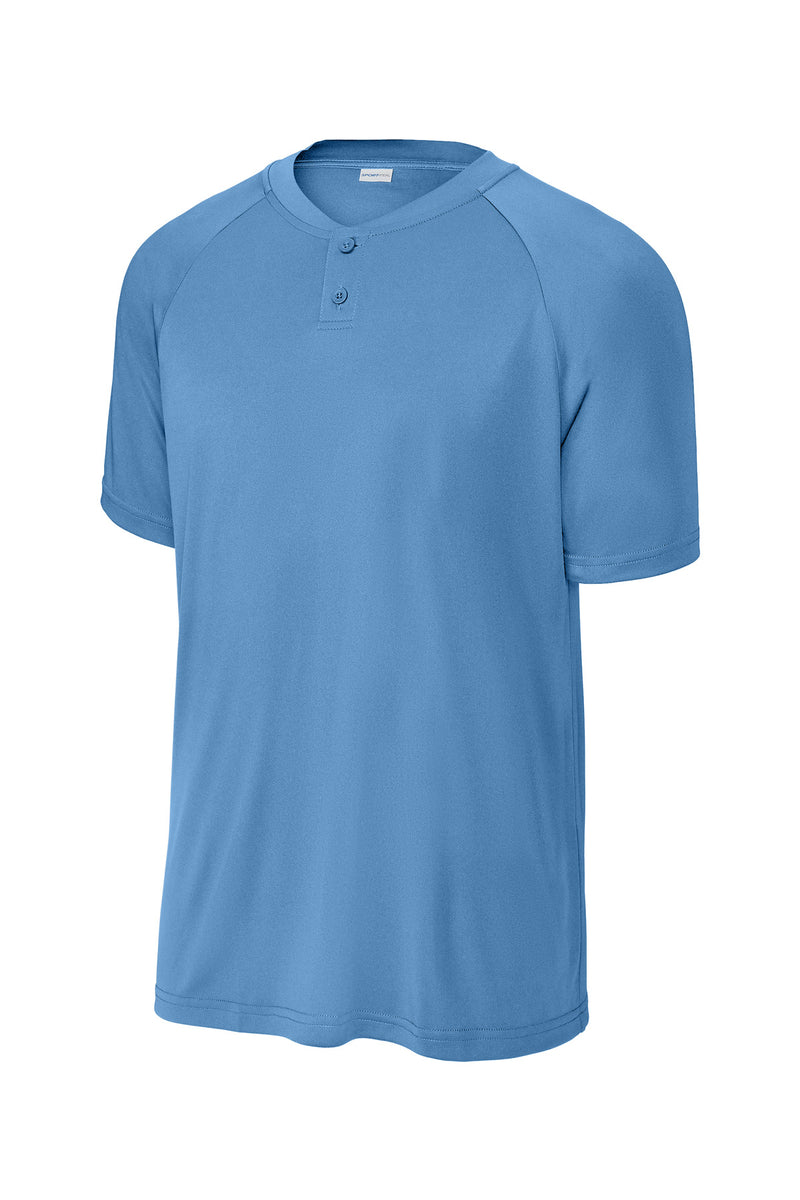 Sport-Tek PosiCharge Competitor 2-Button Henley - Carolina Blue