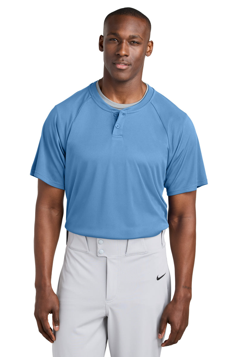 Sport-Tek PosiCharge Competitor 2-Button Henley - Carolina Blue