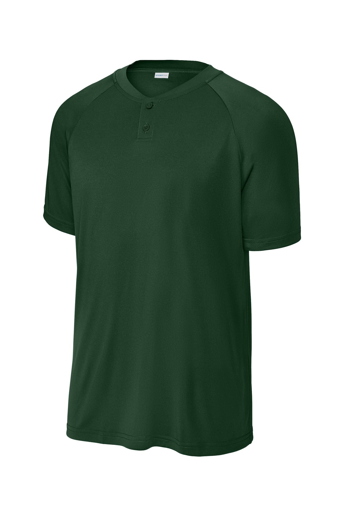 Sport-Tek PosiCharge Competitor 2-Button Henley - Forest Green
