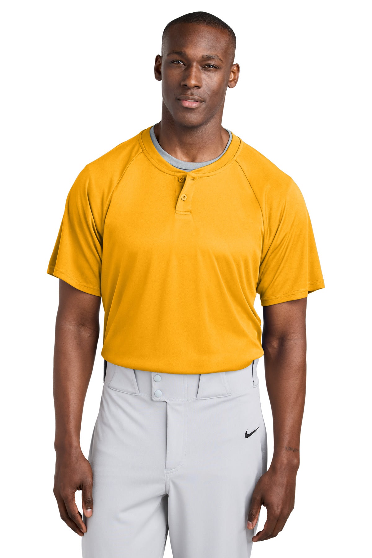 Sport-Tek PosiCharge Competitor 2-Button Henley - Gold