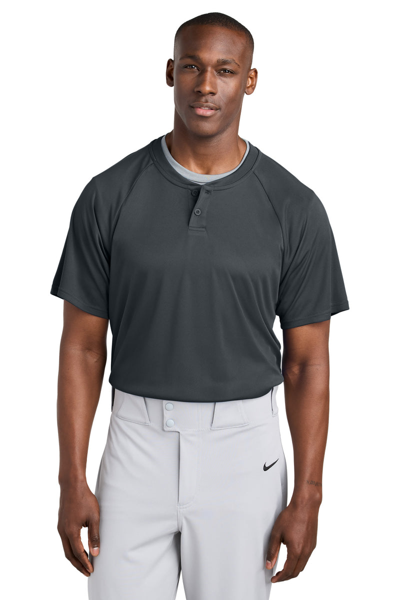 Sport-Tek PosiCharge Competitor 2-Button Henley - Iron Grey