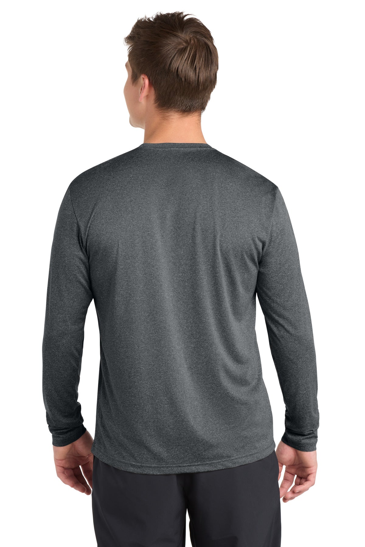 Sport-Tek Long Sleeve Heather Contender Tee - Graphite Heather