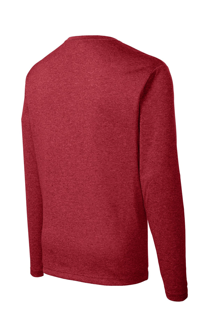 Sport-Tek Long Sleeve Heather Contender Tee - Scarlet Heather