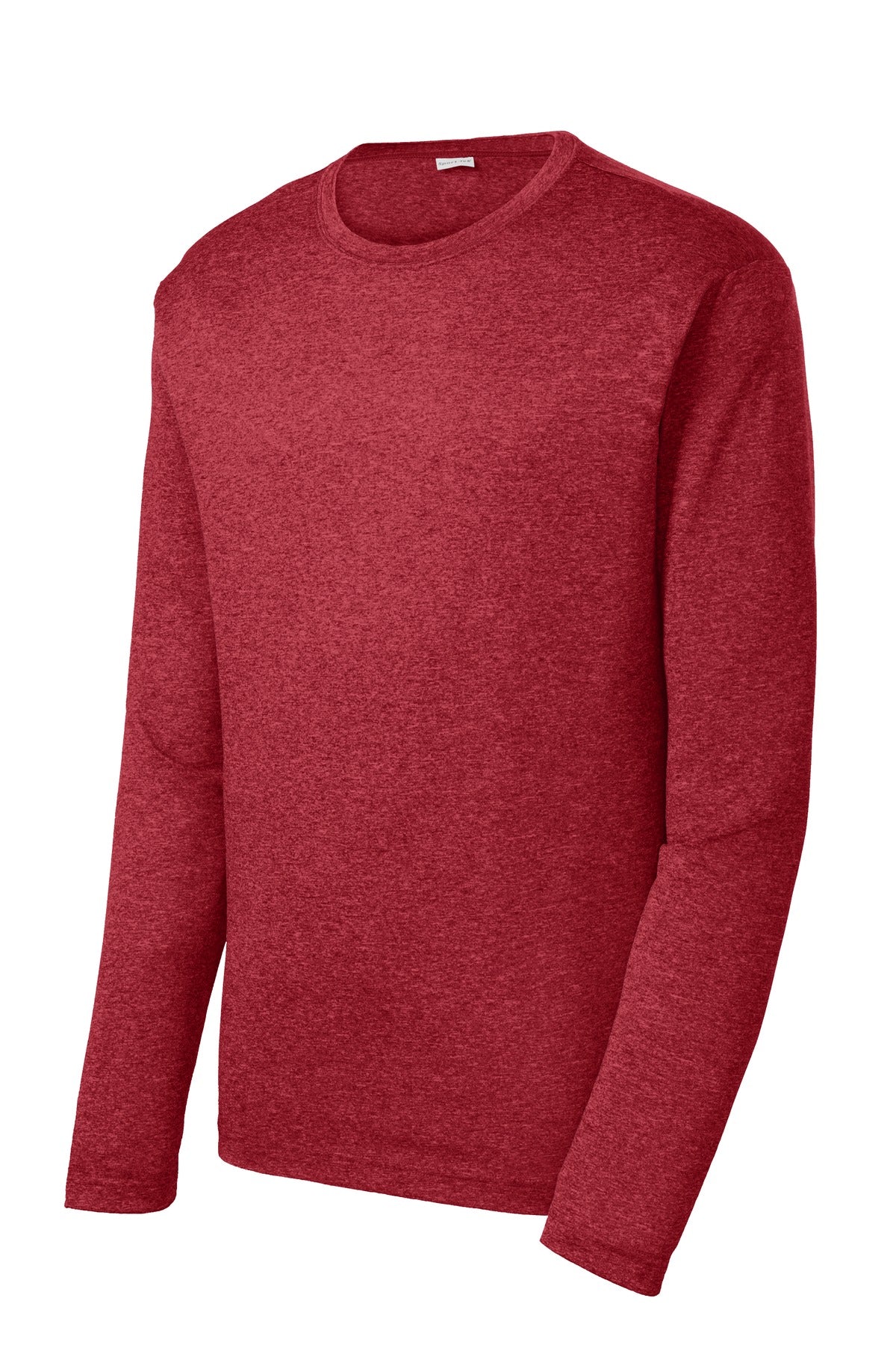 Sport-Tek Long Sleeve Heather Contender Tee - Scarlet Heather